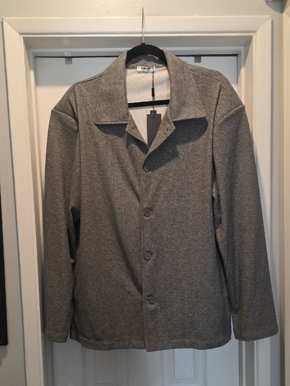 Men's Gray Casual Button-Up Jacket